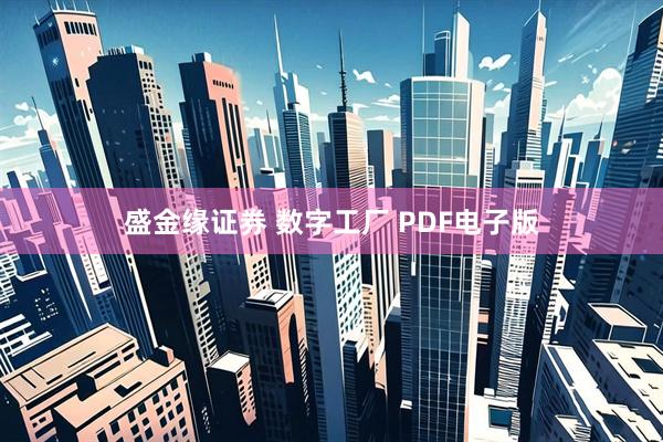 盛金缘证券 数字工厂 PDF电子版