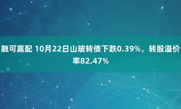 融可赢配 10月22日山玻转债下跌0.39%,转股溢价率82.47%
